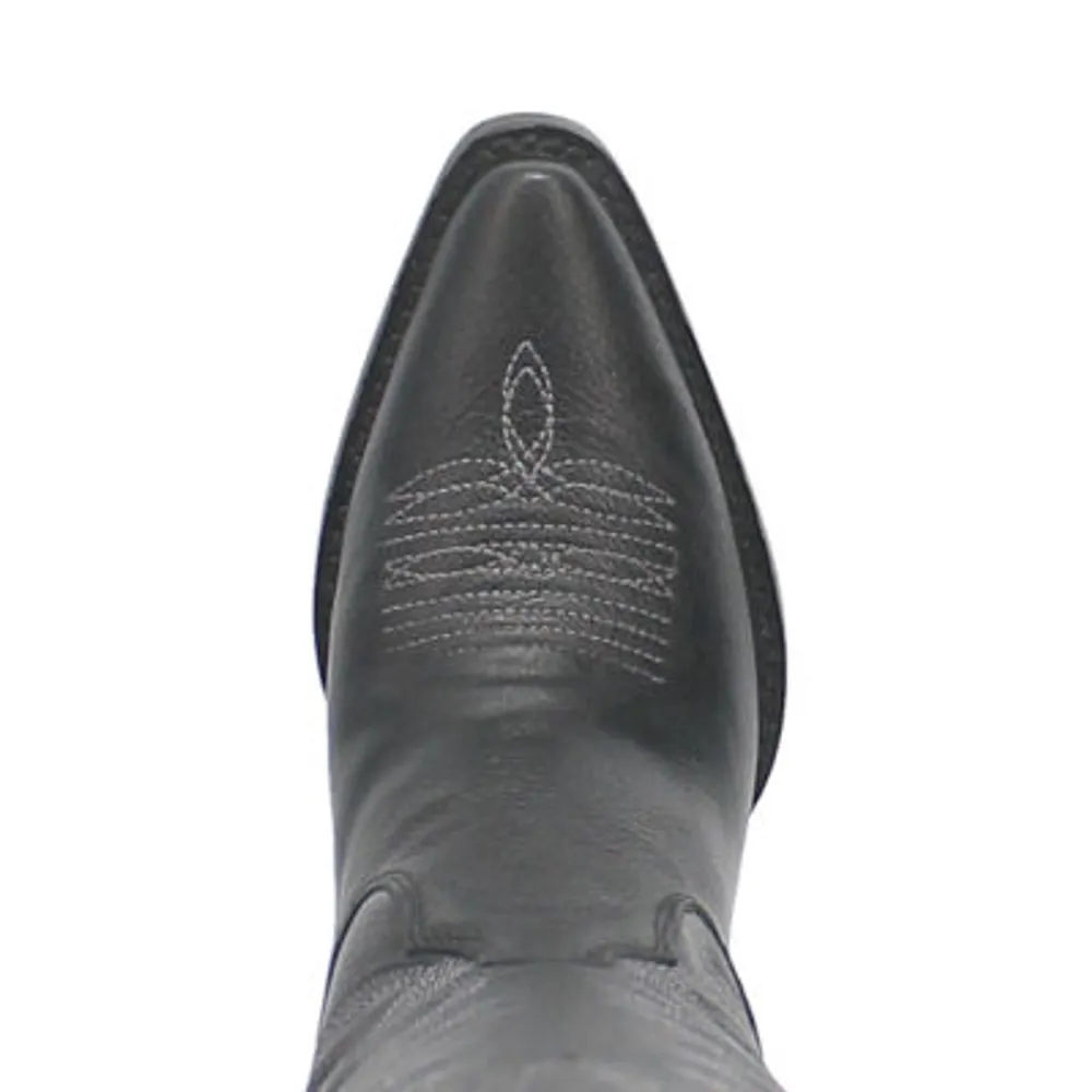 Dingo Women's High Cotton Leather Stacked Heel Cowboy Boots