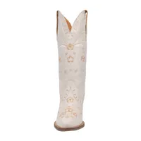 Dingo Women's Full Bloom Leather Stacked Heel Cowboy Boots