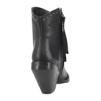 Dingo Women's Classy N' Sassy Leather Stacked Heel Booties