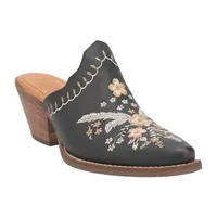 Dingo Women's Wildflower Leather Round Toe Mules