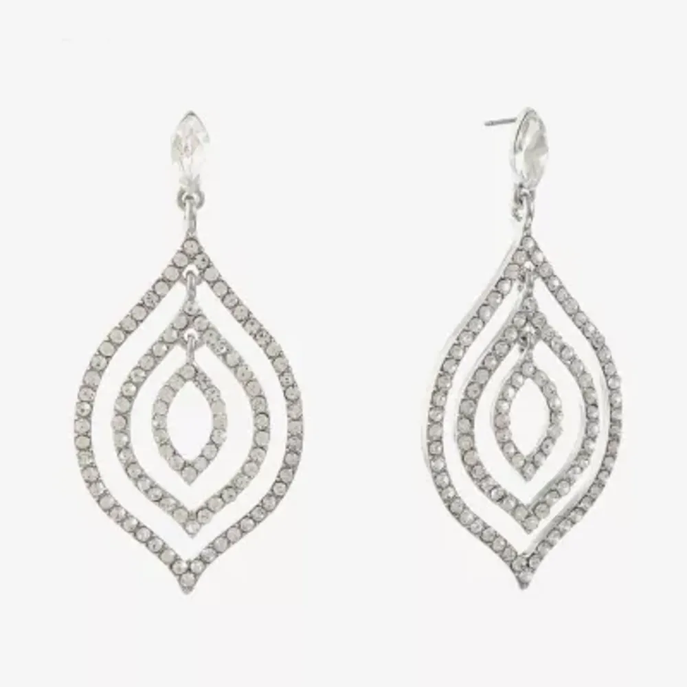 Monet Jewelry Silver Tone Drama Drop Earrings