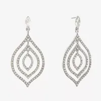 Monet Jewelry Silver Tone Drama Drop Earrings