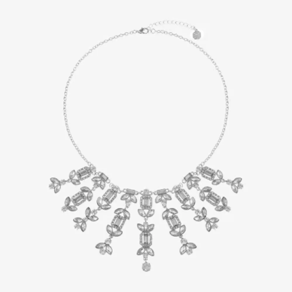 Monet Jewelry Silver Tone Silver Tone Statement Necklace