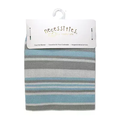 3 Stories Trading Company Baby Boys And Girls Striped Knit Blanket