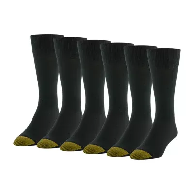 Gold Toe Cambridge 6 Pair Crew Socks Mens