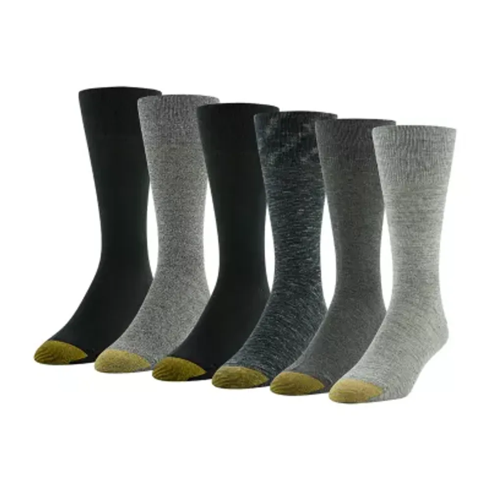 Gold Toe Cambridge 6 Pair Crew Socks Mens