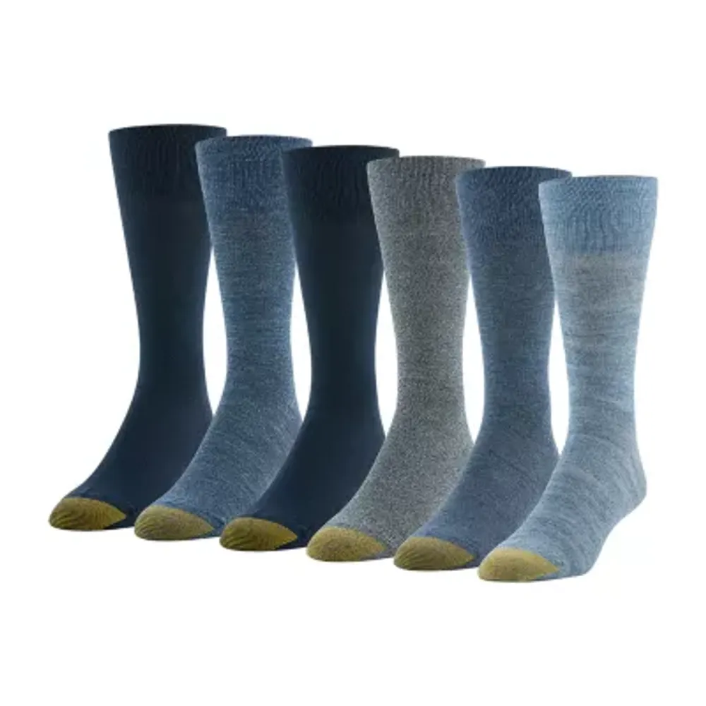 Gold Toe Cambridge 6 Pair Crew Socks Mens