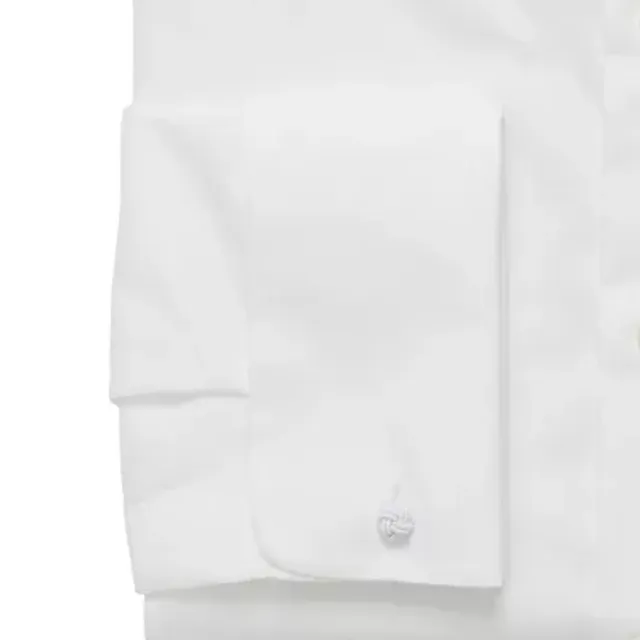 Stafford Coolmax Mens Regular Fit Stretch Fabric Wrinkle Free Long Sleeve Dress Shirt, 15-15.5 34-35, White