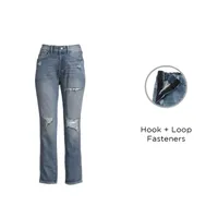 Arizona Juniors Womens Highest Rise Mom Easy-on + Easy-off Jean