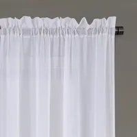 Regal Home Crushed Voile Solid Rod Pocket Sheer Single Curtain Panels