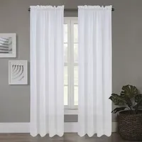 Regal Home Crushed Voile Solid Sheer Rod Pocket Single Curtain Panel