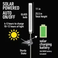 Bell + Howell Glimmer Sticks Solar Powered Landscape Lighting