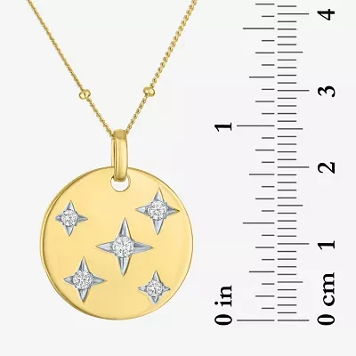 Diamond Addiction (G-H / Si2-I1) North Star Womens 1/4 CT. T.W. Lab Grown White Diamond 14K Gold Over Silver Pendant Necklace