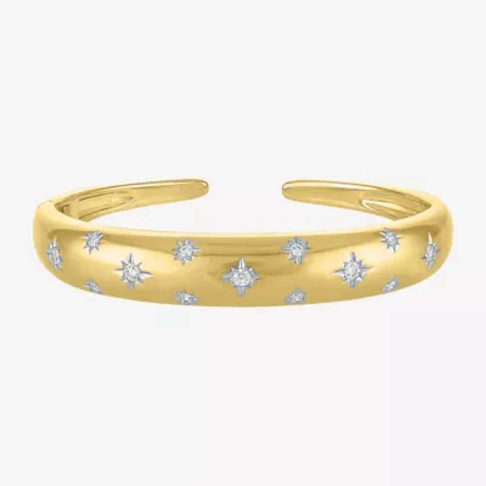 Diamond Addiction (G-H / Si2-I1) North Star Womens 1/2 CT. T.W. White Diamond 14K Gold Over Silver Cuff Bracelet