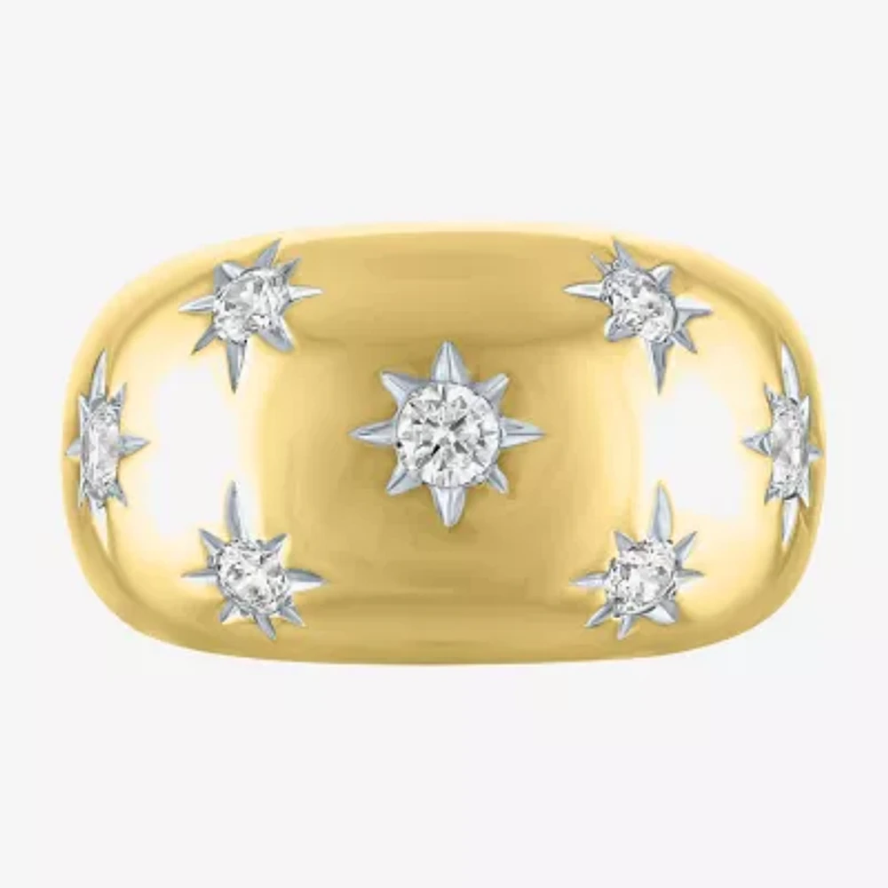 Diamond Addiction North Star (G-H / Si2-I1) 13MM 1/2 CT. T.W. Lab Grown White 14K Gold Over Silver Band