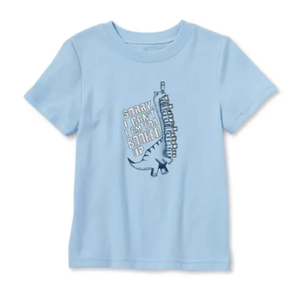 Okie Dokie Toddler & Little Boys Crew Neck Short Sleeve Graphic T-Shirt