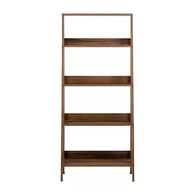 55" Wood Ladder 4-Shelf Bookshelf