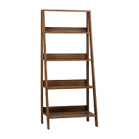 55" Wood Ladder 4-Shelf Bookshelf