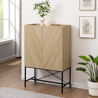 Contemporary 2-Door Accent Cabinet