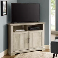 44" Grooved Door Corner TV Stand