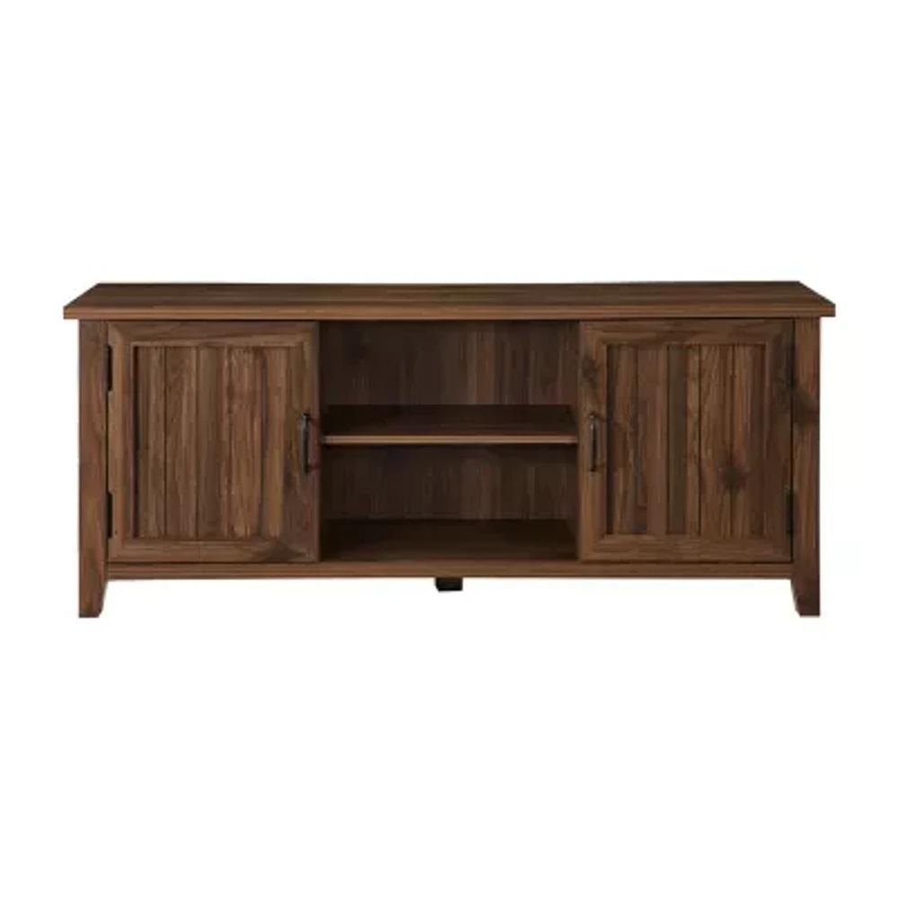 Farmhouse 2-Door Simple Rustic TV Stand