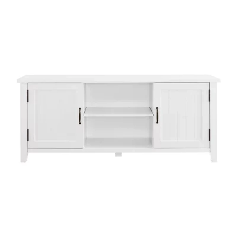 Farmhouse 2-Door Simple Rustic TV Stand