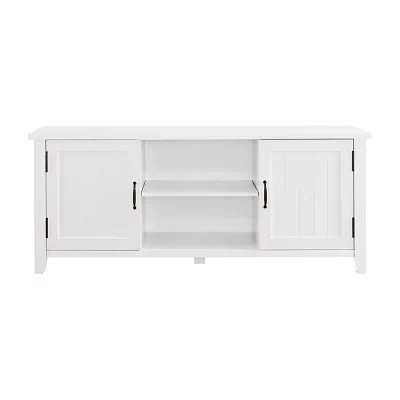 Farmhouse 2-Door Simple Rustic TV Stand