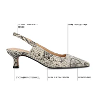 Journee Collection Womens Paulina Pointed Kitten Heel Pumps