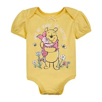 Disney Baby Girls Crew Neck Short Sleeve Winnie The Pooh Bodysuit