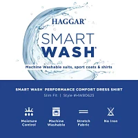Haggar Mens Slim Fit Long Sleeve Dress Shirt