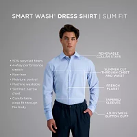 Haggar Mens Slim Fit Long Sleeve Dress Shirt