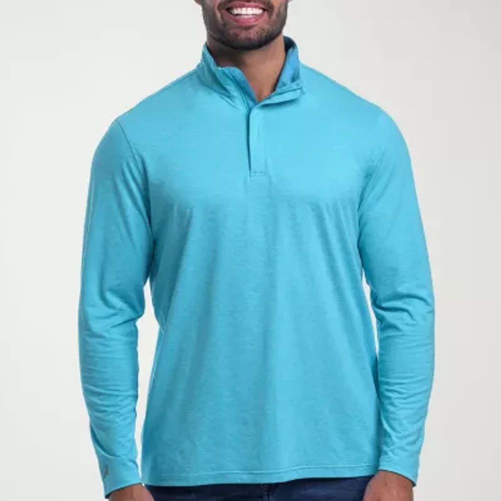 Antigua Spring 2025 Mens Mock Neck Long Sleeve Quarter-Zip Pullover Sweater