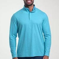 Antigua Spring 2025 Mens Mock Neck Long Sleeve Quarter-Zip Pullover Sweater