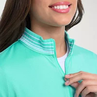 Antigua Spring 2025 Womens Mock Neck Long Sleeve Quarter-Zip Pullover Sweater