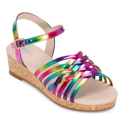 Thereabouts Big Girls Olive Wedge Sandals