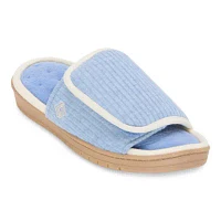 Isotoner Sweater Knit Adjustable Womens Slip-On Slippers