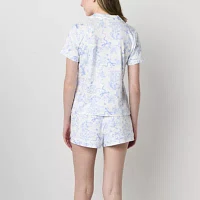 Arizona Body Womens Juniors Short Sleeve 2-pc. Shorts Pajama Set