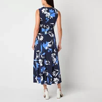 Studio 1 Womens Sleeveless Floral Maxi Dress