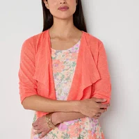 Perceptions Womens Floral Jacket Dress