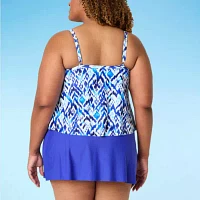 Sonnet Shores Animal Tankini Swimsuit Top Plus