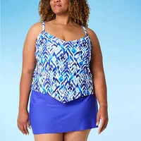 Sonnet Shores Animal Tankini Swimsuit Top Plus