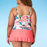 Liz Claiborne Tankini Swimsuit Top-Plus