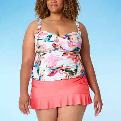 Liz Claiborne Tankini Swimsuit Top-Plus