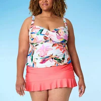 Liz Claiborne Tankini Swimsuit Top-Plus