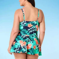 Liz Claiborne Womens Swim Dress Plus