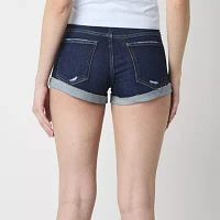 Arizona Womens Low Rise Denim Short-Juniors