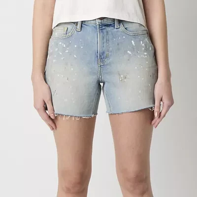 Arizona Womens High Rise Shortie Short-Juniors
