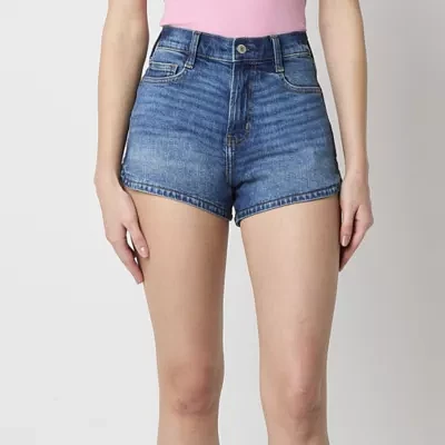 Arizona Womens Highest Rise Denim Short-Juniors