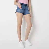 Arizona Womens Highest Rise Denim Short-Juniors