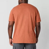 mutual weave Big and Tall Mens Crew Neck Short Sleeve Easy-on + Easy-off Pocket T-Shirt